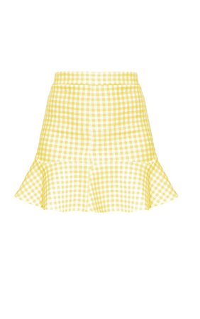 yellow gingham skirt