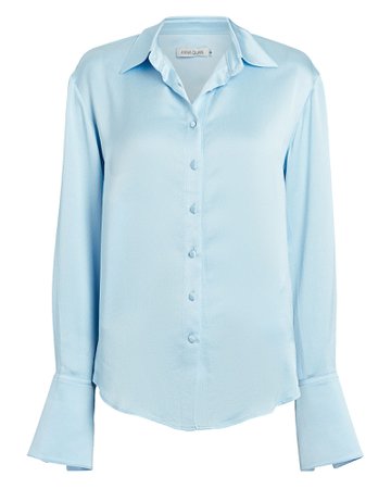 Anna Quan Lana Satin Button-Down Shirt | INTERMIX®