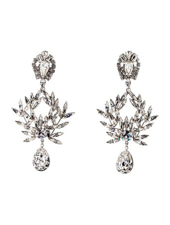 Dannijo Crystal Statement Earrings - Earrings - W1J22152 | The RealReal