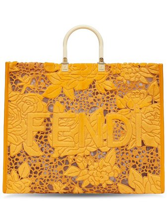 Fendi Sunshine floral-motif tote bag - Farfetch