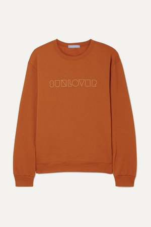 Paradised | Sunlover embroidered cotton-blend jersey sweatshirt | NET-A-PORTER.COM