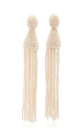 Beaded Tassel Earrings By Oscar De La Renta | Moda Operandi