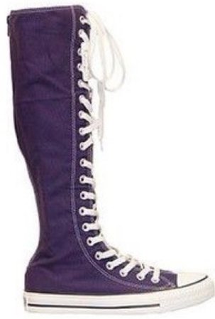 Purple Knee High Converse