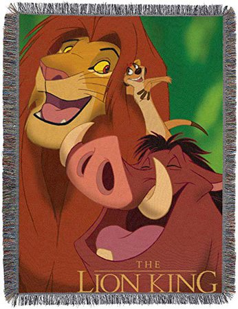 Disney's The Lion King, Jungle Friends Woven Tapestry Throw Blanket, 48" x 60", Multi Color: Amazon.ca: Home & Kitchen