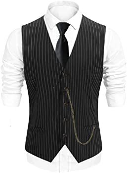 Amazon.com: 1920s Mens Costume Accessories Set - Fedora Hat,Gatsby Gangster Vest,Vintage Pocket Watch,Plastic Cigar,Pre Tied Bow Tie,Tie,M: Clothing