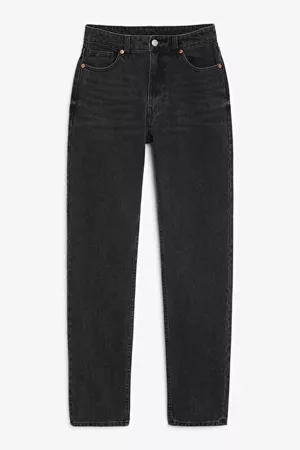 Moluna washed black jeans - Black - Jeans - Monki SE