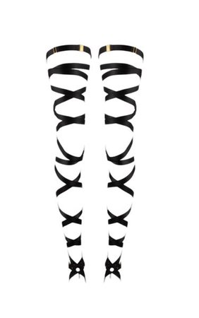 black strappy garter