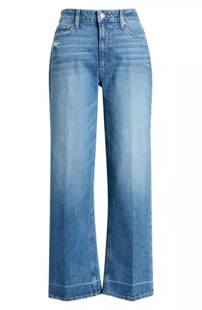 PAIGE Leenah High Waist Ankle Wide Leg Jeans | Nordstrom