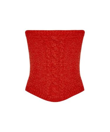 MUSINSA | INSTANTFUNK Cable wool knit tube top