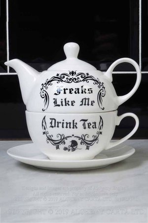 Freaks Like Me Tea Pot Set by Alchemy Gothic | Gothic