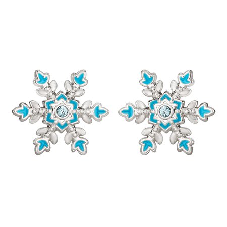 Disney Frozen - Disney Frozen Silver-Plated Snowflake Earrings - Walmart.com