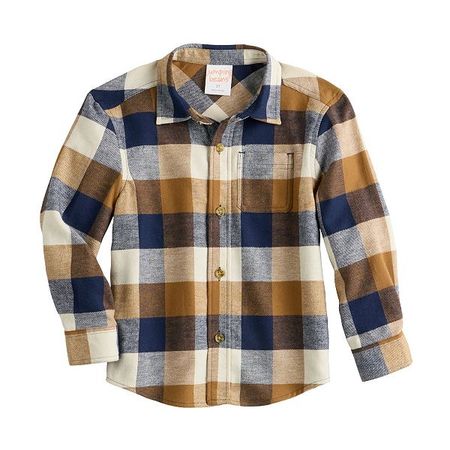 Toddler Boy Jumping Beans® Flannel Plaid Shirt