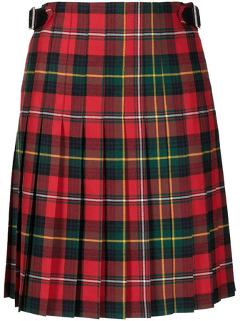 tartan pleated skirt