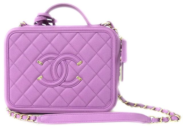 CHANEL Lilac Vanity Case Handbag