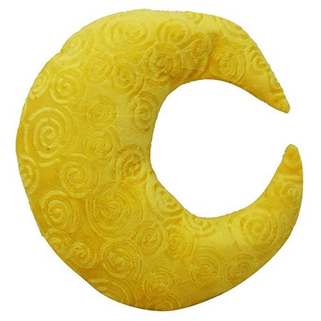 Amazon.com: Snuggle Stuffs Crescent Moon Minky Plush Yellow Throw Pillow: Home & Kitchen