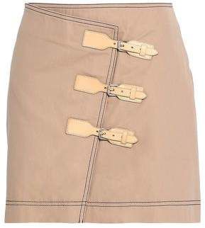 Phillips Buckle-detailed Cotton-gabardine Mini Skirt