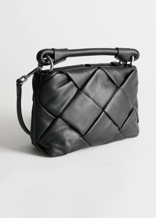 Padded Leather Crossbody Bag - Black - Shoulderbags - & Other Stories