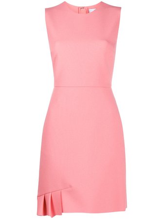 Shop pink MSGM pleat-detail fitted dress with Express Delivery - Farfetch