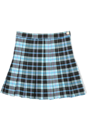 Pleated Mini Skirt blue