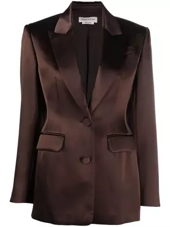 Alexander McQueen single-breasted tailored blazer with Express Delivery - FARFETCH