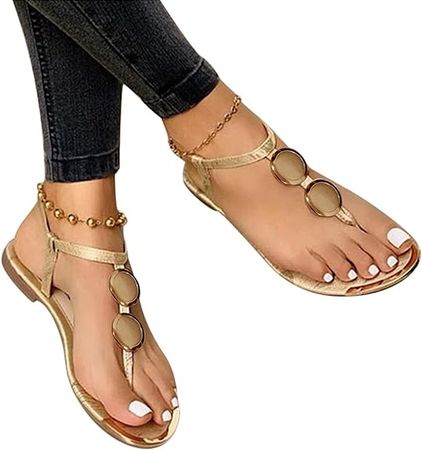 Amazon.com | Platform Sandals Women Summer Flip Flops for Women with Arch Support Open Toe Summer Dressy Rhinestone Sandals Shoes | Flats