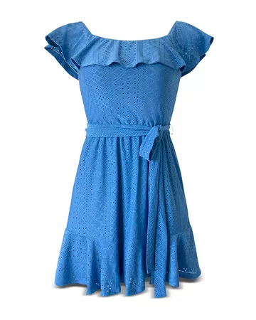 BCBGeneration Off-the-Shoulder Flounced Dress | Bloomingdale's blue