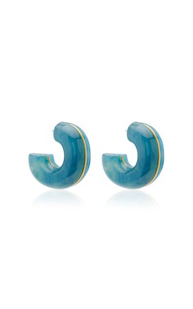 Halo Gold-Plated Brass Acrylic Earrings By Lizzie Fortunato | Moda Operandi
