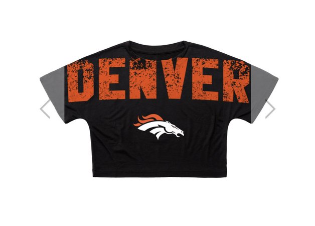 Denver Broncos Crop Top T-Shirt