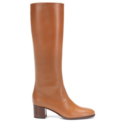 Loro Piana - Paris 55 leather knee-high boots | Mytheresa