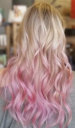 pink ombré hair