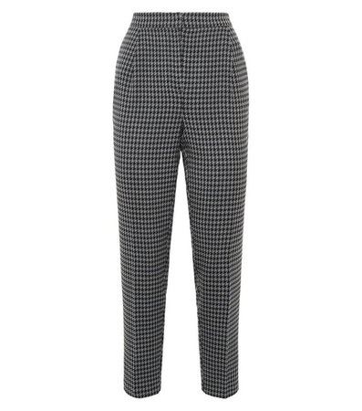 Dark Grey Houndstooth Check Trousers | New Look