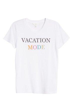 1901 Vacation Mode Graphic Tee white