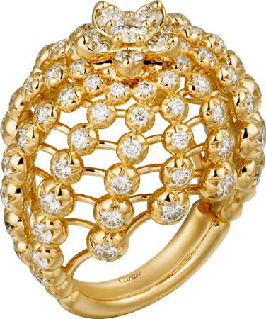CRN4753500 - Cactus de Cartier ring - Yellow gold, diamonds - Cartier