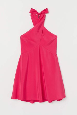 Short Halterneck Dress - Pink