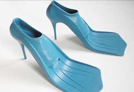 blue flipper heels