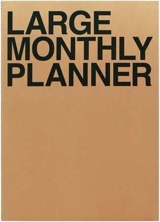 Amazon.com : JSTORY Large Monthly Planner Lays Flat Undated Year Round Flexible Cover Goal/Time Organizer Thick Paper Eco Friendly Customizable Stitch Bound A4 16 Months 18 Sheets Kraft 8.46 x 11.61 Inches : Office Products