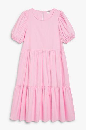 Maxi cotton dress - Pink - Maxi dresses - Monki WW
