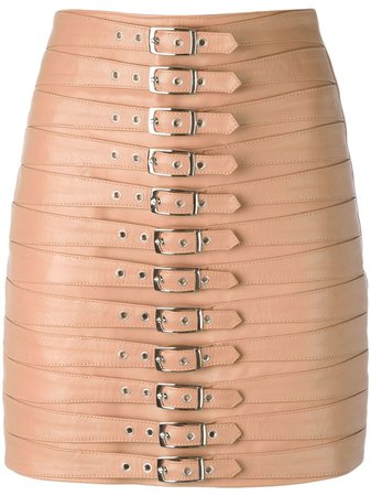 Neutral Manokhi Multi Belted Skirt | Farfetch.com