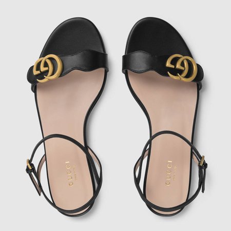 Leather Double G sandal - Gucci Women's Sandals 524631A3N001000
