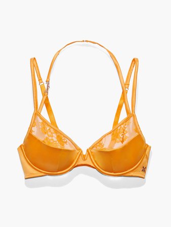 Strap Up Lace Plunge Bra in Yellow | SAVAGE X FENTY