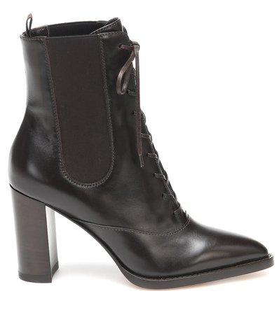 Gianvito Rossi - Leather ankle boots | Mytheresa
