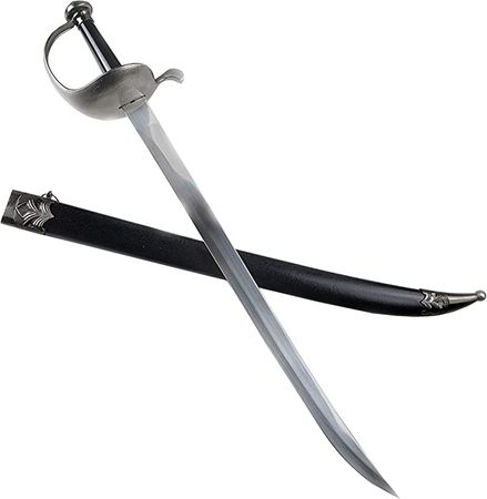 Etrading Caribbean Pirate Cutlass Sword Jack Sparrow Movie Replica Bow Guard Full Tang : Martial Arts Swords : Sports & Outdoors