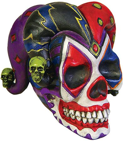 Court Jester Clown Skull Skeleton Head Home Decoration Figure: Amazon.ca: Home & Kitchen