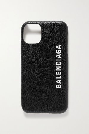 BALENCIAGA Printed textured-leather iPhone 11 cas
