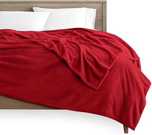 Amazon.com: Bare Home Microplush Fleece Blanket - Full/Queen - Ultra-Soft Velvet - Luxurious Fuzzy Fleece Fur - Cozy Lightweight - Easy Care - All Season Premium Bed Blanket (Full/Queen, Red): Home & Kitchen