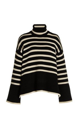 Signature Striped Wool-Blend Turtleneck Sweater By Toteme | Moda Operandi
