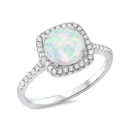 Rings | Shop Women's Silver Sterling Round Zircon Ring at Fashiontage | A-RC106037-WO-06