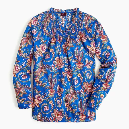 Classic popover shirt in Liberty® Flora Belle : Women blouse | J.Crew