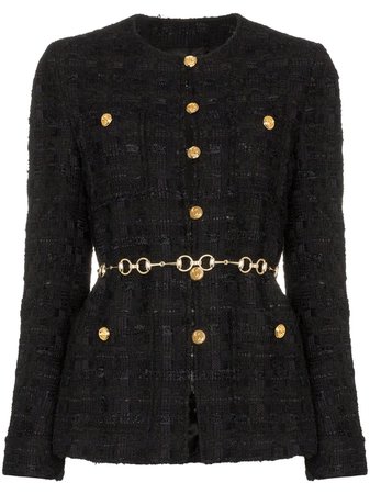 Gucci tweed jacket with horsebit belt £2,500 - Shop Online - Fast Global Shipping, Price