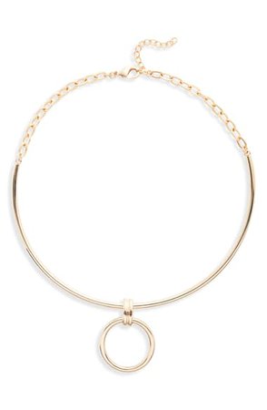 Halogen® Drop Ring Collar Necklace | Nordstrom